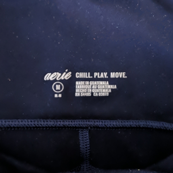 Women's high waisted navy Aerie leggings - Picture 4 of 5